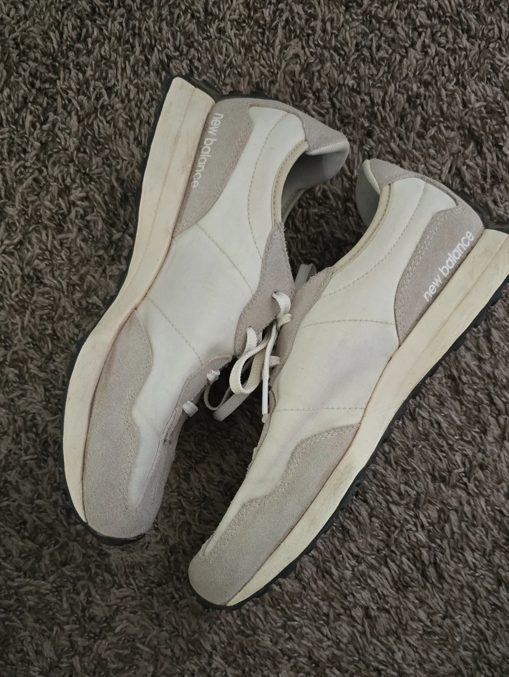 New Balance Neutral Lace-Up Sneakers - Cream & Black